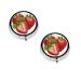 Fresh Strawberry Print Printed Mini Round Pill Box Pill Box 3 Compartment Medicine Pill Case Pill Organizer Travel Pillbox Portable Pill Box for Pocket Home Office Use