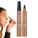 Eyebrow Liquid Pen | 4 Point Eyebrow Pen Waterproof Nature Eyebrow Pencil Eyebrow Pen For Wild Eyebrows Quick Dry No Smudge Liquid Long Wear Hersil Light Brown