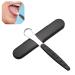 Tongue scraper cleaner for adults & children stainless steel mental tongue scraper reduce bad breath & coating tongue cleaner brush set for fresh breath metal tongue scrap black