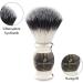 JAG Shaving Razor Set - 4-Part Shaving Kit with Synthetic Silver Brush Double Edge Razor & Rack - Lee Range in Green Hornimitation Color - International Shipping Available - Buy Online on GoSupps.com