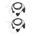 Earpieces for Motorola Walkie Talkies with Mic 2 Pin Acoustic Tube Headset and PPT for CP200 GP2000 XU1100 PRO1150 MU12 (2 Pack)