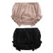 AYIYO Unisex Toddler Diaper Cover - Newborn Baby Girls Boys Kids Linen Bloomer Shorts 2Pcs 3-9 Months Khika+black