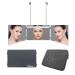 FOLOMILO 3 Way Mirror for Hair Cutting with LED Light Barber Mirror Self Cut 360  Trifold Portable Rechargeable LED See Back and Top of The Head for Vanity Makeup Braiding Travel Version Acrylic medium with LED