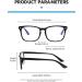 Blue Light Blocking Reading Glasses | Anti Glare UV Ray Protection | Square Nerd Eyeglasses for Men and Women - 1.5x Magnification (Black/White/Leopard) - Buy Online on GoSupps.com