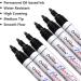 Black Paint Markers Pens - 6 Pack Permanent Medium Tip Oil Based Pen for Rock, Wood, Fabric, Glass - Waterproof & Quick Dry - Buy Online on GoSupps.com
