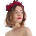 Floral Headband for Women Girls Flower Crown Headband Rose Headdress for Ladies Rose Flower Crown Headband Halloween Gothic Skull Headband Hairband Women Floral Headwear Wedding Hair Headpiece - Buy Online on GoSupps.com