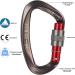 XINDA Screwgate Locking Carabiner Clip Set - 5 Pack Heavy Duty Rock Climbing Carabiners - Professional Outdoor Gear in Gray - Buy Online on GoSupps.com