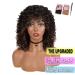 Premium Short Synthetic Curly Afro Wig for Black Women with Bangs - Mixed Brown #2/33 - Buy Online on GoSupps.com