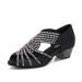 TTdancewear Women Rhinestone Dance Shoes Ballroom Latin Salsa Bachata Performance Dance Dancing Shoes 6.5 Black-1.5inch Heels