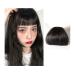 Bangs Hair Clip Natural Synthetic Hair Flat Bangs/Fringe Mini Fake Hair Bangs Fashion One Pieces Clip-in Air Bangs Hair Extension For Women Bangs Clip in Hair (Color : Natural black)