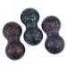 Homsfou 3 pieces of roll on muscle massage Self -massage Massage for the back mini massage balls Erdnut -shaped massager physiotherapy scrollrad peanut balls fitness