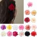 hgnxa Rose Clip Fabric Rose Flower Hair Pins Brooch Floral Clip Flower Pin Headpieces Woman Wedding Party Favor Accessory Pink - Buy Online on GoSupps.com
