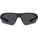 Under Armour Adult UA Playmaker Wrap Sunglasses - Matte Black/Grey - 72mm - Buy Online on GoSupps.com