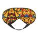 Colorful Brick Print Unisex Sleep Mask Double-Sided Eye Mask Ideal for Sound Sleep and Skin Care