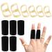 SAREAL 11Pcs Oval Finger Splints & Sleeves Kit 6 Pcs Graduated Oval Trigger Finger Splints and 5Pcs Finger Sleeves for Trigger Mallet Arthritis and Straightening -Size 5 6 7 8 9 10