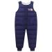 Happy Cherry Baby Winter Pants Newborn Boys Girls Overall Ski Trousers Infant Warm Snow Bib Pant Toddler Windproof Padded Snowsuit Bottoms Elastic Buttom Zipper Outerwear Outftis Clothes 100 B- Dark Blue