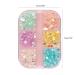 Frosted Aurora Imitation Pearl Mermaid Bubble Beads - 2022 New Candy Color Glass Beads for Nail Art DIY - 3mm Semi-Circular Flat Bottom Beads - 6-Grid Box - Buy Online on GoSupps.com
