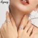 Cigmag 2PCs Magnetic Lymphatic Drainage for Women - Ultra-High 99% Pure Copper Adjustable Ring with Gift Box (Silver Love Heart) - Buy Online on GoSupps.com