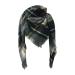 Hanxiulin scarf ladies print neckerchuch scarf women knitting scarf with wool neck warmer casual wrapping scarf neck warmer triangular scarf unit size green