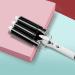 3-Barrel Curling Iron for Beach Waves | 25mm Adjustable Temperature Ceramic Waver - Ideal for Long & Short Hair - Quick Heating Black - Buy Online on GoSupps.com
