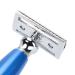 Men's Manual Safety Razor - Blue Hair Shaver & Hair Removal Tool for Salon & Home Use - Buy Online on GoSupps.com