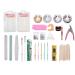 Nail Art Set 17 Pieces Professional Diy Nail Art Kit with Nail File Nail Art Rhinestone Finger Separator Acrylic Pen Dead Skin Clipper