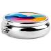 Round Watercolor Painting Pill Box - 3 Compartment Portable Organizer for Travel & Purse - Buy Online on GoSupps.com