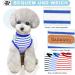 Voarge Summer Dog T-Shirt - Soft Cotton Striped Puppy Tank Top for Small & Medium Dogs - Blue Size L - Buy Online on GoSupps.com