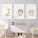 Exquleg 3 Set Nursery Posters - Cute Giraffe & Hare Animal Wall Art for Kids Room Decoration (30x40cm) - Unframed Baby Room Decor - Buy Online on GoSupps.com