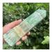Jukuckv Spiritual support natural beautiful green lime crystal column natural healing crystal furniture decoration gifts (size: 900-950g)