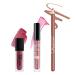 Misslyn Misslyn | Lip Gloss Lipstick High Shine Moisturizing and Volumizing for Fleshy Lips 3 Long Life Pencils Precision Light Tint Pencil Lip Gloss Set