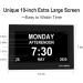 Exmate Digital Calendar Alarm Clock - 10 Large LCD 8 Multilingual Alarms Slumber Function - Ideal for Home & Office Perfect for Seniors - International Shipping Available - Buy Online on GoSupps.com