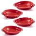 Aquashielding Spout -proof shovel plates with wave edges plate with edge for disabled people plates for simple meals for disabled adults and older patients (1 PCs) Red Red