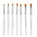 7PCs Nail Art Dotting Pen Set Nail Art Tips Builder Brush Nail Painting Brush Pen Set Nail Art Polish Brush Nail Art Brush Diy Pattern Nail Painting Drawing uv gel pen for home (transparent)