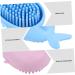 GAFOKI Baby Shampoo Brush Set - Newborn Hair Washing Tool with Scalp Exfoliator, Cartoon Whale Design for Gentle Bath Time - Buy Online on GoSupps.com