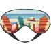 Beach Chairs & Scenery Print Soft Eye Mask - Travel Sleep Mask for Men & Women | Comfortable Sleep & Relaxation - Buy Online on GoSupps.com