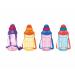 4- pack Kids Water Bottle with Straw for School 13 oz Spill Proof Sippy Cup Flip Top Lid Small Cute Toddler Water Bottle- Bulk Reusable for Trips Lunch Day Cares Carry Strap Multi-color BPA Free