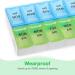 7 Day AM PM Pill Organizer - Large Weekly Pill Box for Vitamins & Medications | Blue & Green - Buy Online on GoSupps.com
