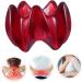 TOVINANNA Massage Tool Set - 2 PCS Deep Tissue Scraper & Body Massage Board for Muscle Relaxation - Flower Shape Resin Red  - Buy Online on GoSupps.com