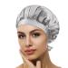 Utukky 100% Mulberry Silk Bonnet  Natural 19 Momme Silk Night Cap Hair Bonnet Sleeping Silk Sleep Hat for Women Hair Care Gray