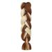 Aomig Braids Extensions 2 colors of synthetic hair for braiding 24 "strands of hair for braiding hair Simply braid hair lichen extensions for hair box braid for braid braids (brown/cream color)