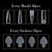 BNG Dual Nail Forms Gel Builder Extension Nails - 288 Pcs Transparent Poly Acrylic Nail Tips with Full Coverage and Dual Forms - DIY Nail Art Salon Tool Mold - Buy Online on GoSupps.com