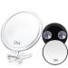 25X Magnifying Mirror Set  25X/1X Double-Sided Hand Held Magnified Mirror & 10X Magnifying Mirror Suction Cup Perfect for Precise Makeup Applications & Blackhead/Blemish Removal Handle B 5IN Silver B
