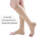 Zmerch Knee Compression Stockings - Unisex Class 3 Open Toe Socks for Varicose Veins (4XL Black) - Graded Pressure Support - Buy Online on GoSupps.com