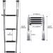 Hoffen Telescopic 4 Step Stainless Steel Boat Ladder | 900 lb Capacity | Marine Yacht & Swimming Pool - Buy Online on GoSupps.com