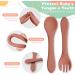 GODR7OY Silicone Baby Feeding Forks and Spoons Set - BPA Free Cutlery for Kids, Toddlers, Infants - 4 Pieces Mini Utensils (Natural Color) - Buy Online on GoSupps.com