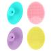 Yokilly Silicone Face Scrubber Exfoliator Brush  Manual Handheld Facial Cleansing Brush  Face Scrub Wash Brush with Soft Bristle  Face Cleansing Brush for Men and Women (4 Color) 4 Pieces Face Scrubber