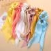 Hair Scarf Scrunchies Hair Ribbon Ties Silky Bowknot Bow Scrunchie Ponytail Holder Long Tails Satin Hair Bands Hair Elastic for Women Girls Pink/White/Blue/Yellow Color (7pcs)
