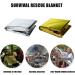 10pcs Foil Survival Blankets - Reflective Thermal First Aid Cover for Outdoor & Hiking | Individually Packaged | 130x210cm | Two Colors - Buy Online on GoSupps.com