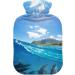 NAANLE Sea Wave Delphin Hot Water Bottle - 1L Transparent Handle for Pain Relief & Cold Therapy - Buy Online on GoSupps.com